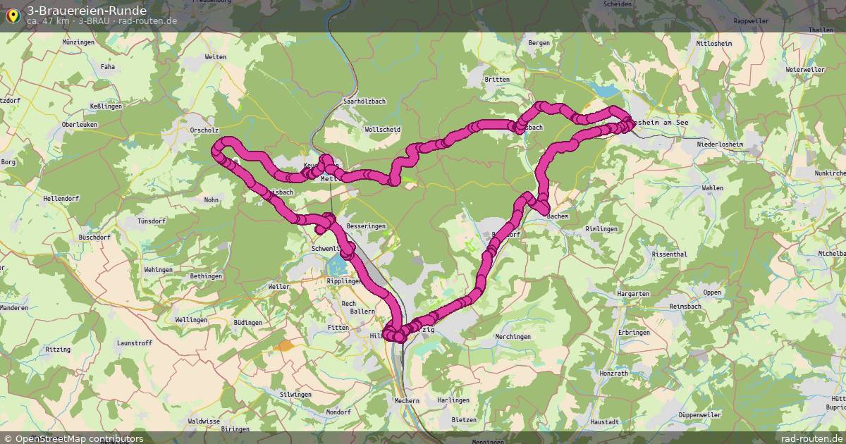 3-Brauereien-Runde (3-Brau) – Fernradroute auf Rad-Routen.de