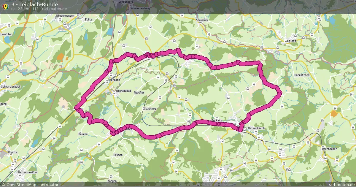 3 - Leiblach-Runde (LI3) – Fernradroute auf Rad-Routen.de