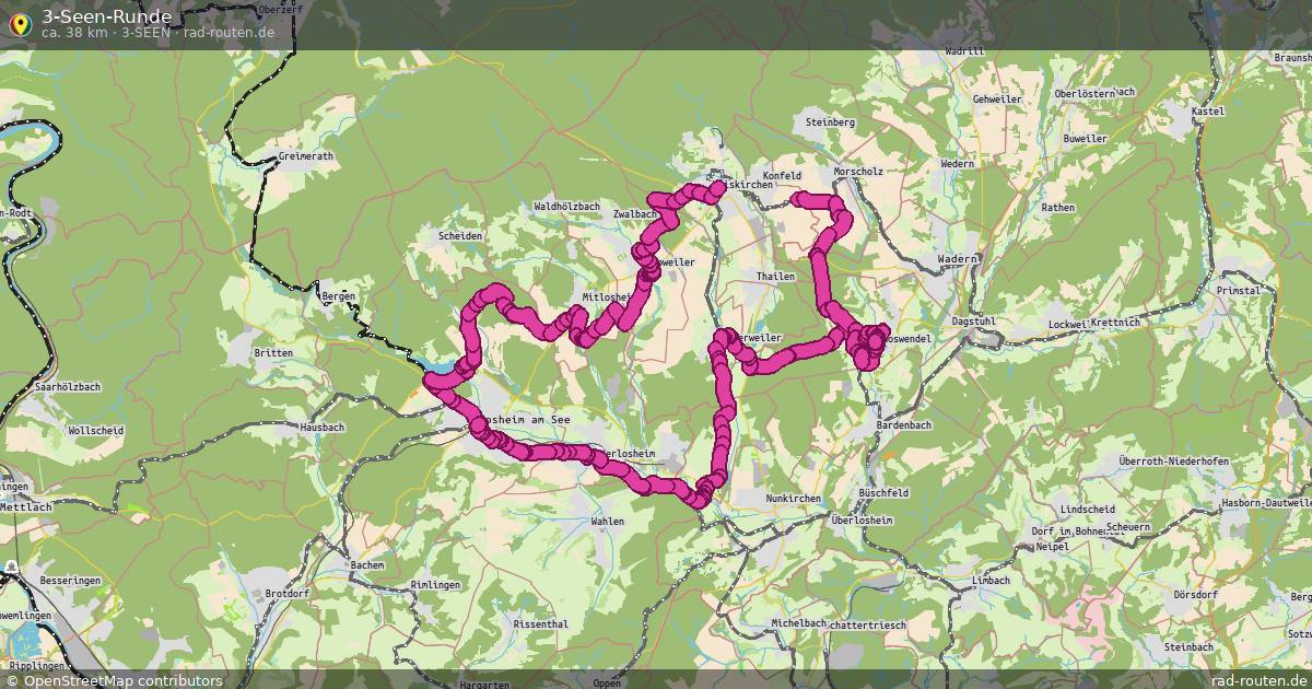 3-Seen-Runde (3-Seen) – Fernradroute auf Rad-Routen.de