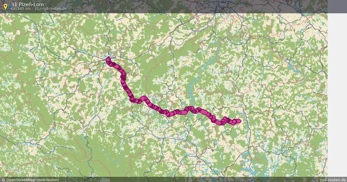31 Plzeň-Lom (31) – Fernradroute auf Rad-Routen.de