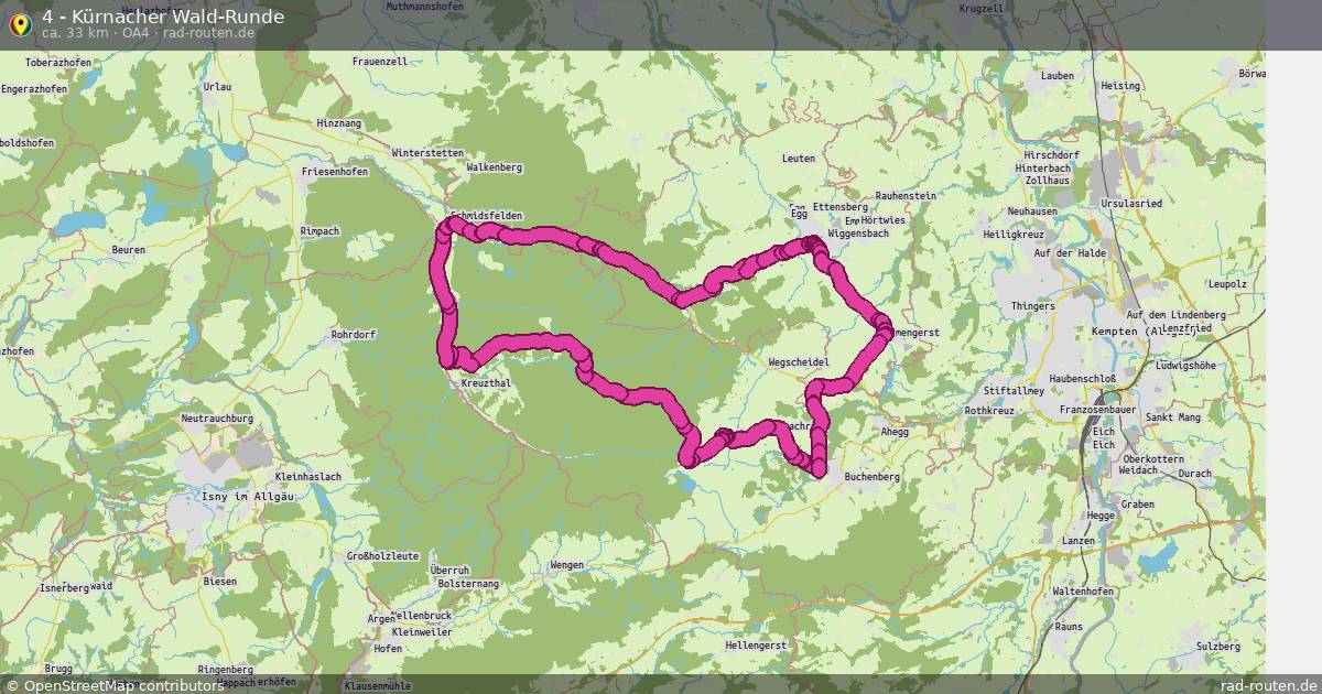 4 - Kürnacher Wald-Runde (OA4) – Fernradroute auf Rad-Routen.de