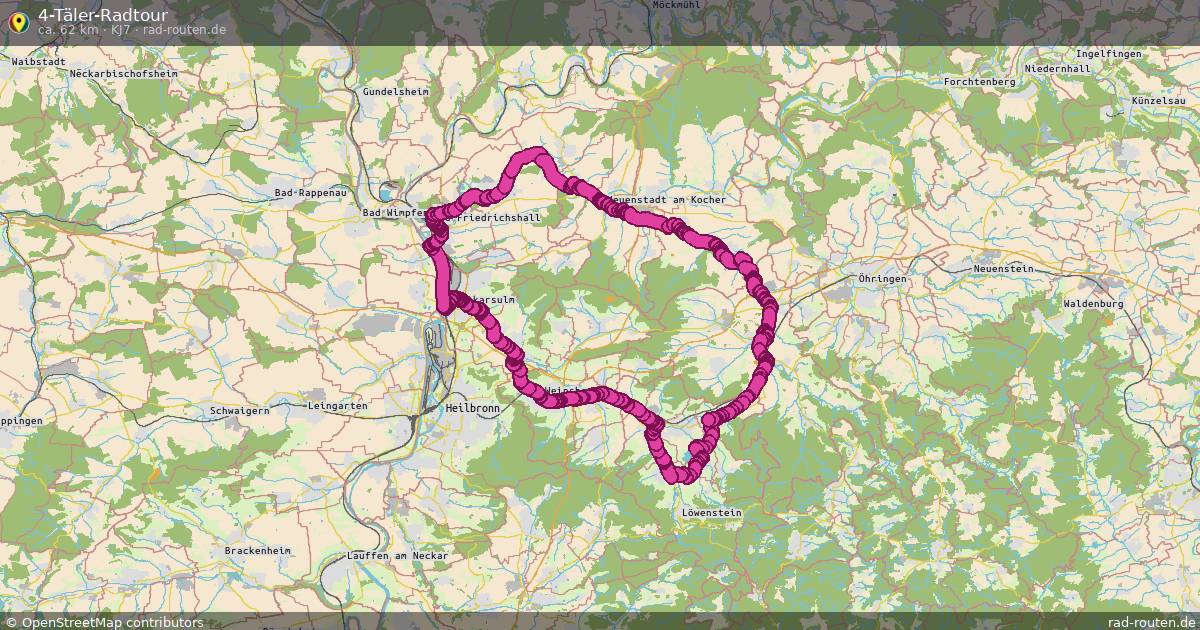 4-Täler-Radtour (KJ7) – Fernradroute auf Rad-Routen.de
