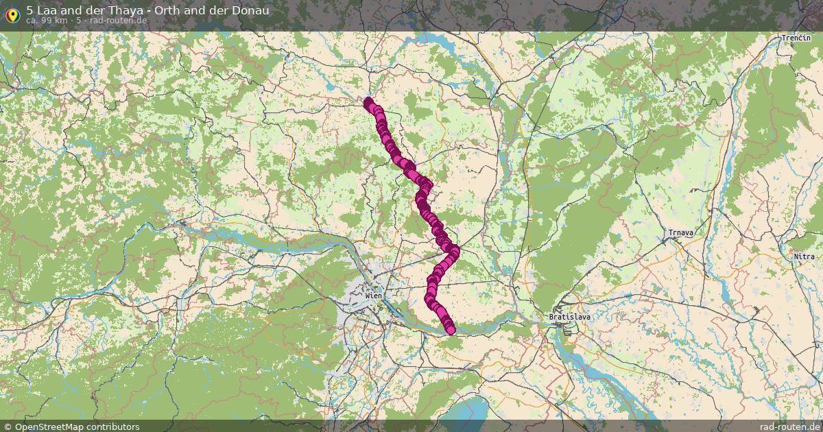 5 Laa and der Thaya - Orth and der Donau (5) – Fernradroute auf Rad-Routen.de