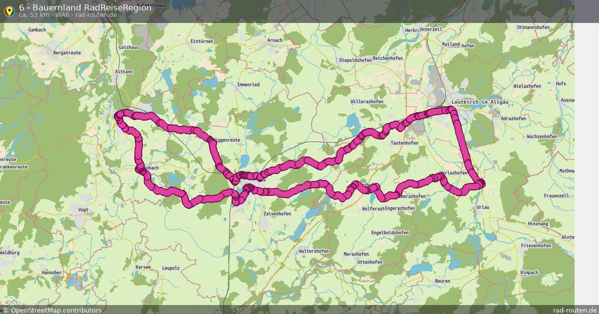 6 - Bauernland RadReiseRegion (WA6) – Fernradroute auf Rad-Routen.de