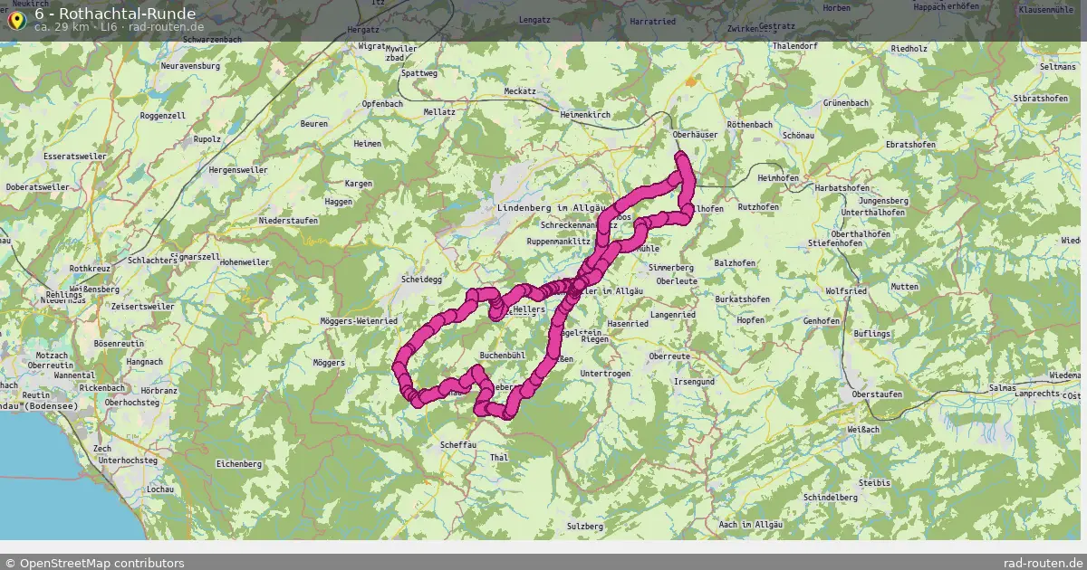 6 - Rothachtal-Runde (LI6) – Fernradroute auf Rad-Routen.de