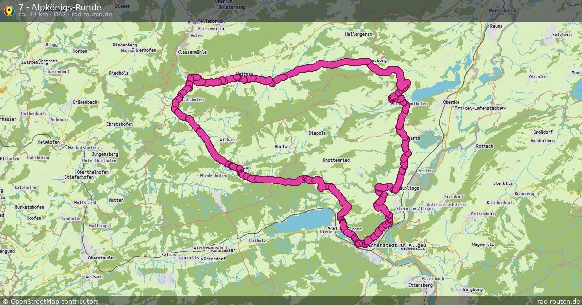 7 - Alpkönigs-Runde (OA7) – Fernradroute auf Rad-Routen.de