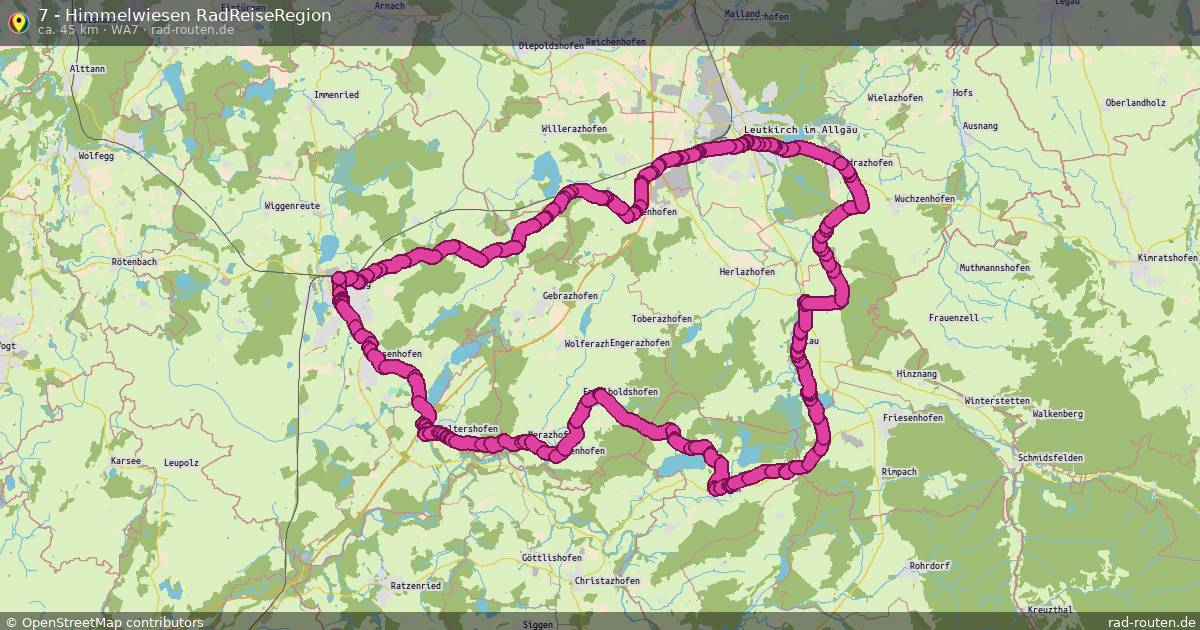 7 - Himmelwiesen RadReiseRegion (WA7) – Fernradroute auf Rad-Routen.de