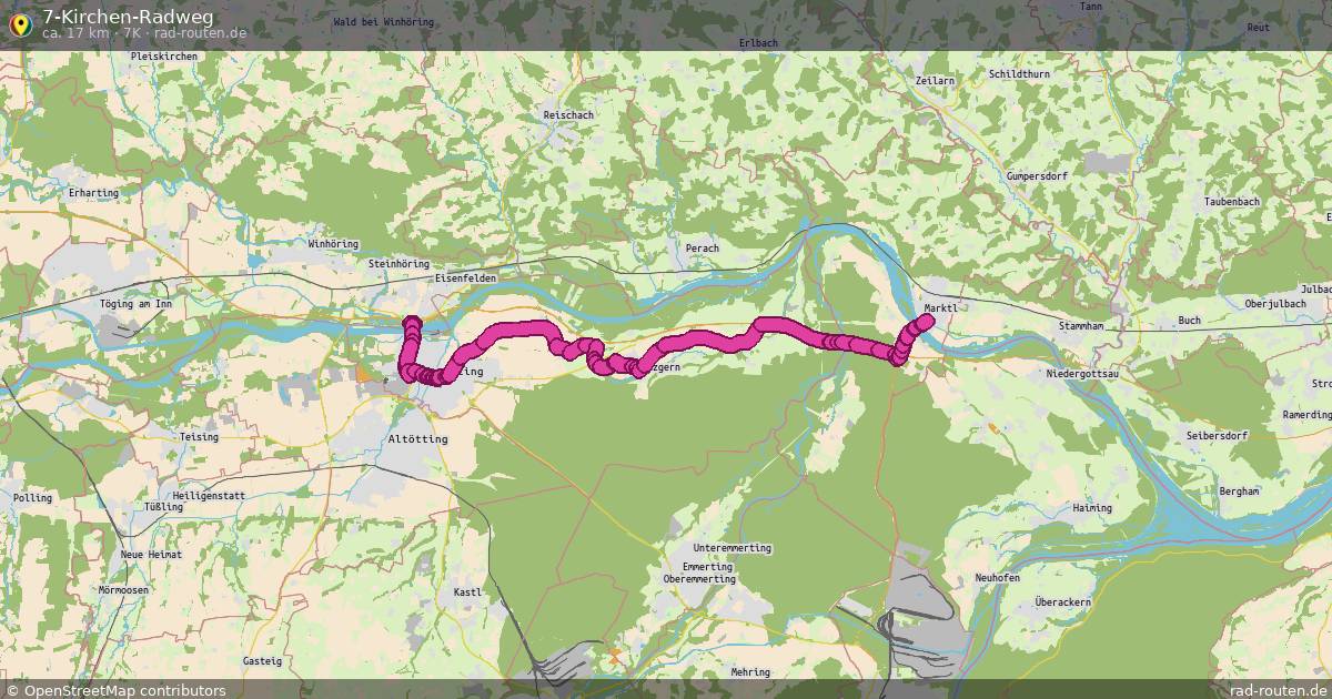 7-Kirchen-Radweg (7K) – Fernradroute auf Rad-Routen.de