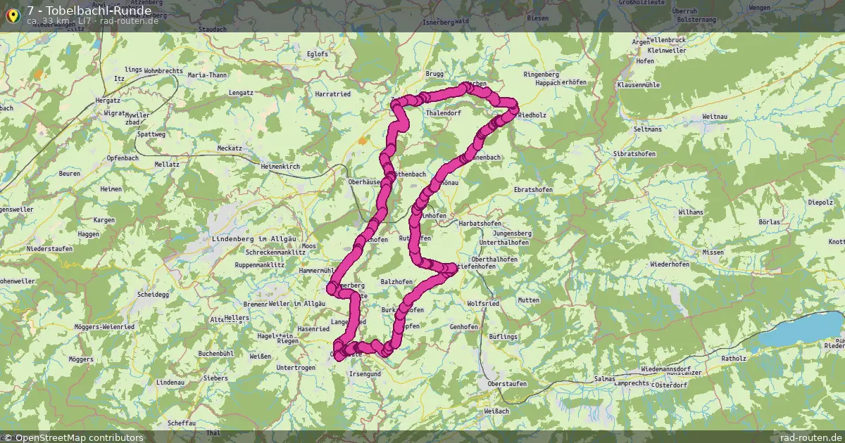7 - Tobelbachl-Runde (LI7) – Fernradroute auf Rad-Routen.de