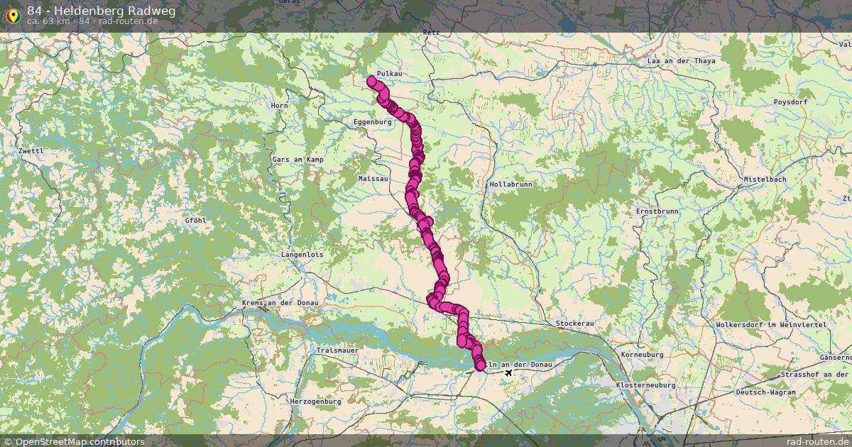 84 - Heldenberg Radweg (84) – Fernradroute auf Rad-Routen.de