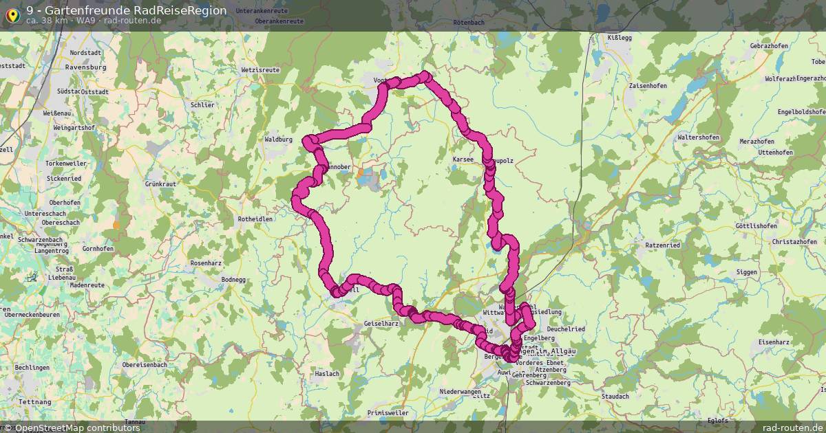 9 - Gartenfreunde RadReiseRegion (WA9) – Fernradroute auf Rad-Routen.de