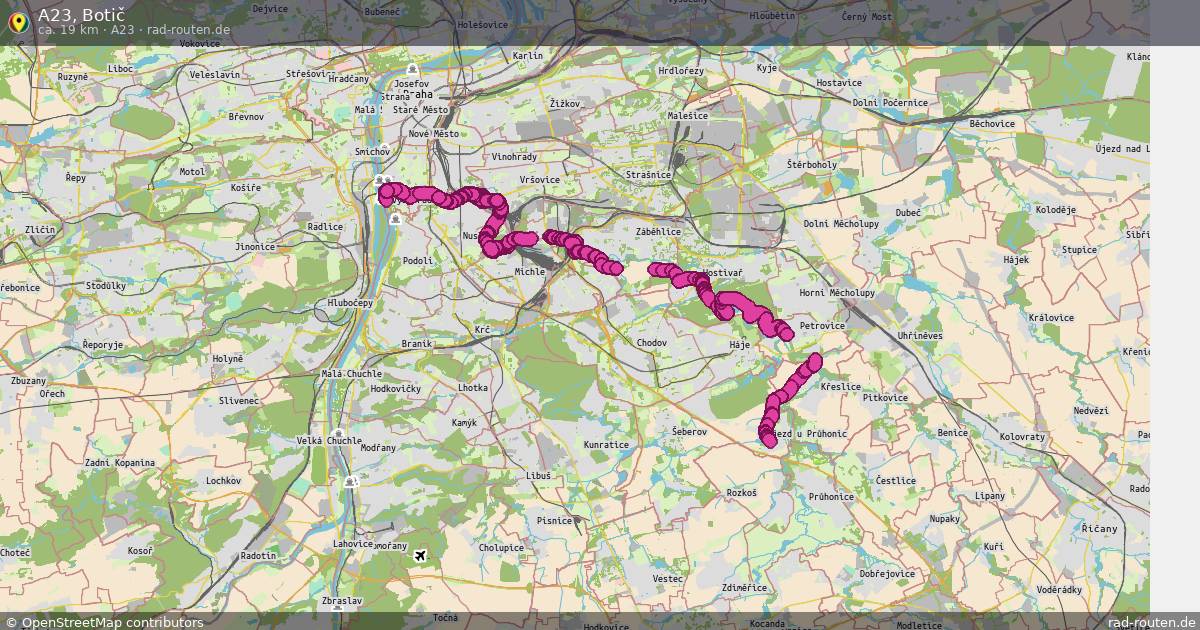 A23, Botič (A23) – Fernradroute auf Rad-Routen.de