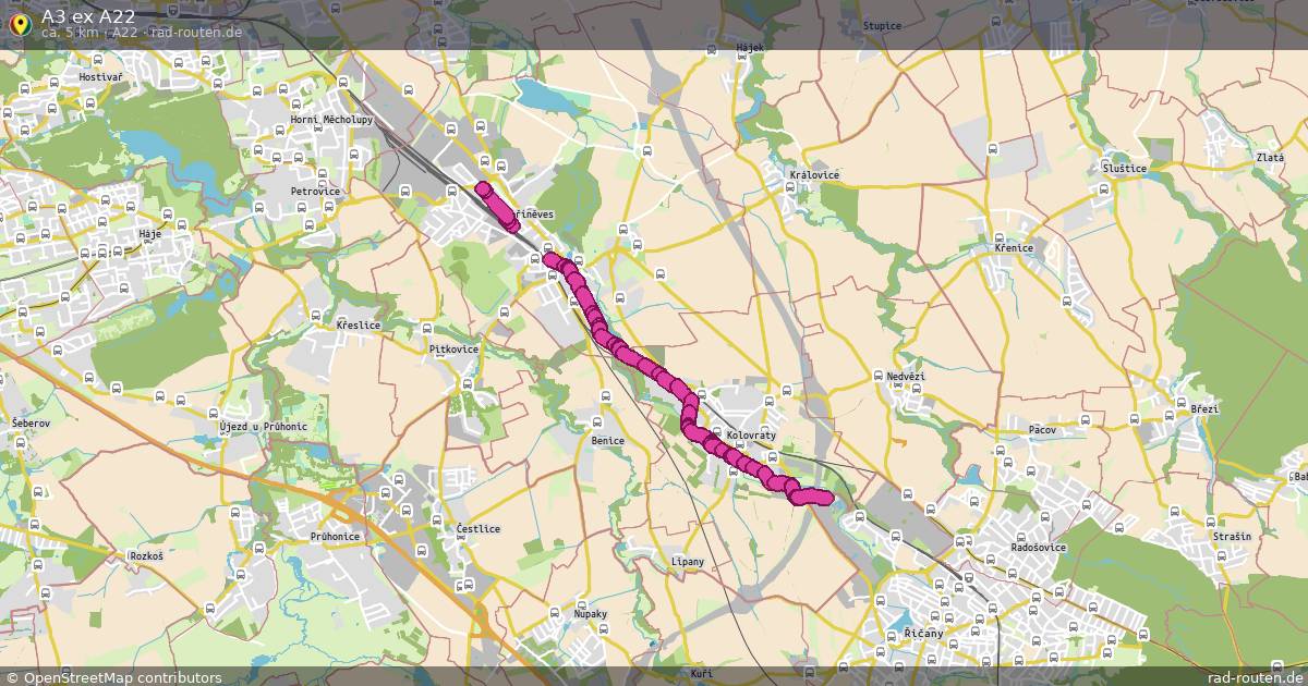 A3 ex A22 (A22) – Fernradroute auf Rad-Routen.de
