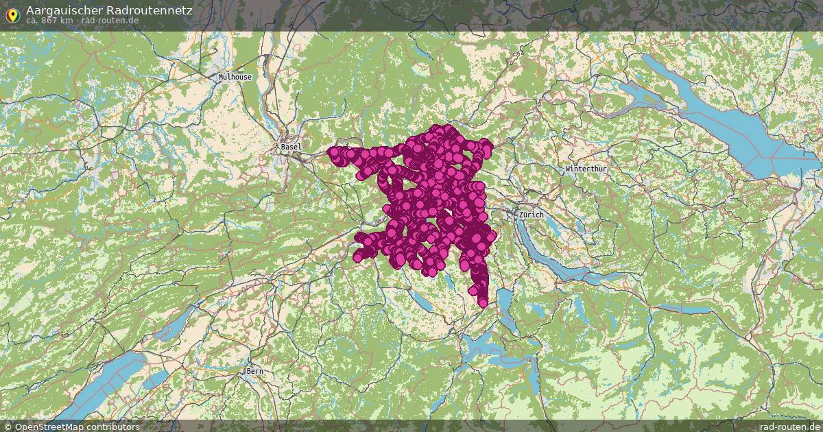 Aargauischer Radroutennetz – Fernradroute auf Rad-Routen.de