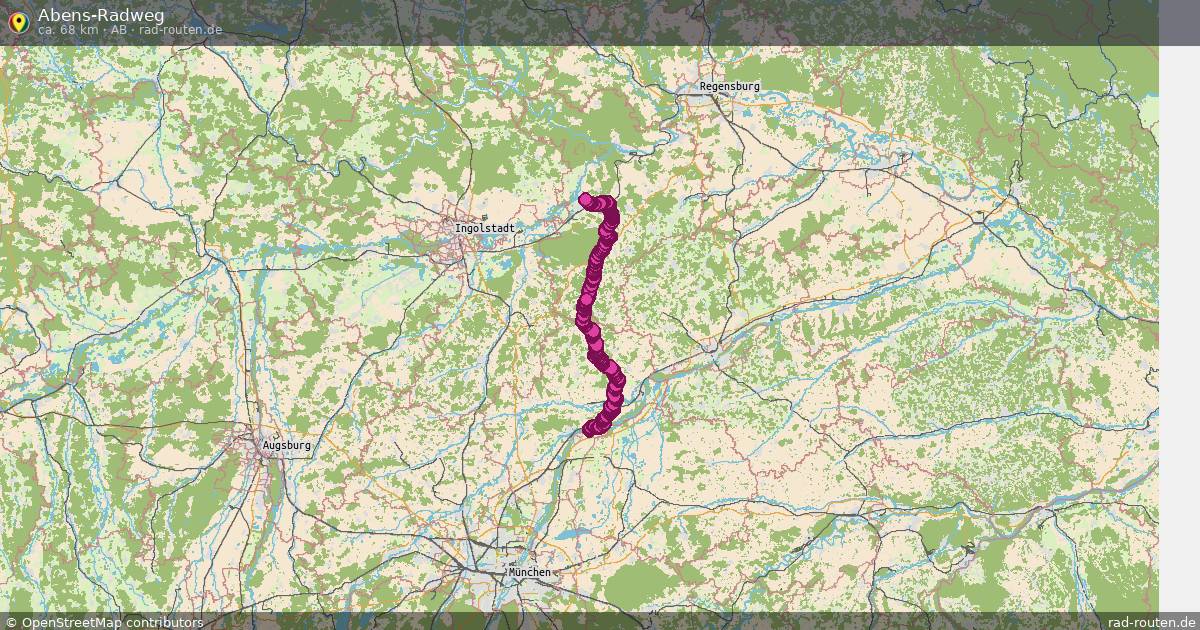 Abens-Radweg (Ab) – Fernradroute auf Rad-Routen.de