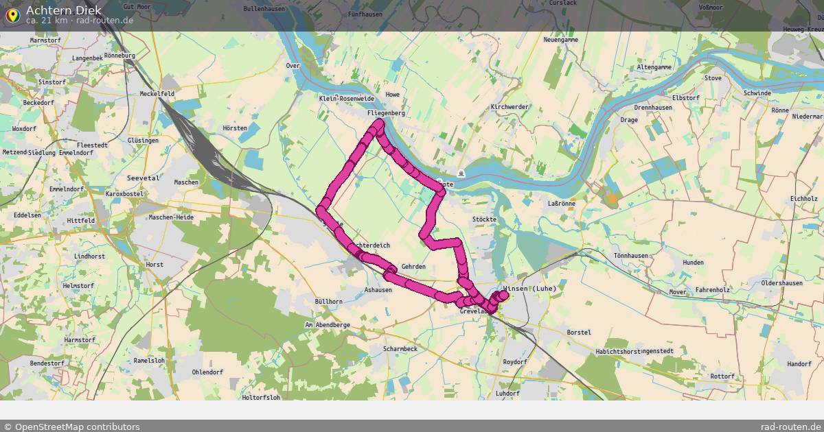 Achtern Diek – Fernradroute auf Rad-Routen.de