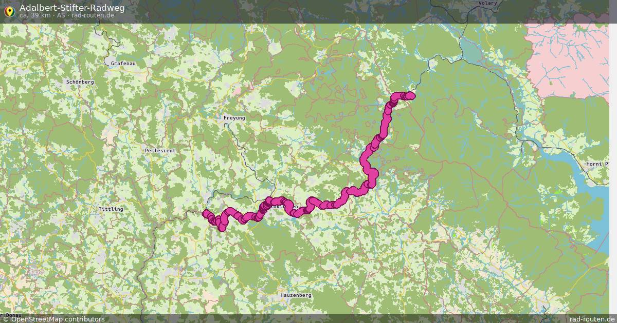 Adalbert-Stifter-Radweg (AS) – Fernradroute auf Rad-Routen.de