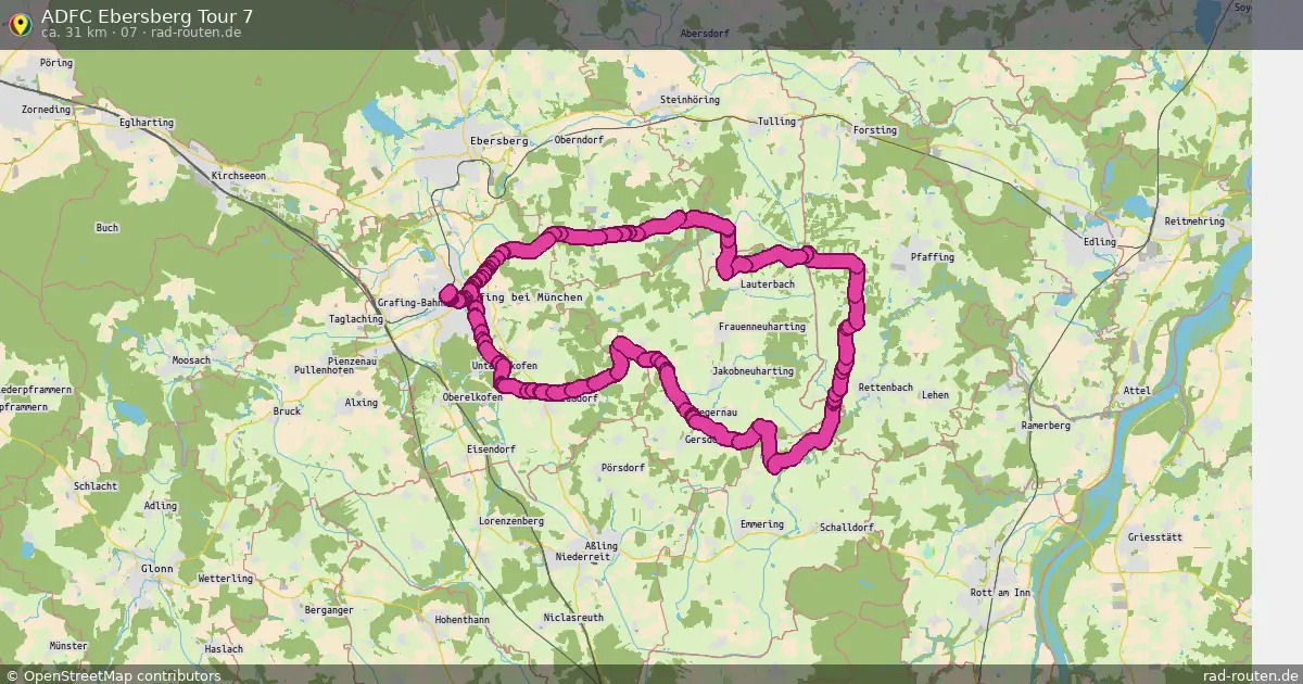 ADFC Ebersberg Tour 7 (07) – Fernradroute auf Rad-Routen.de
