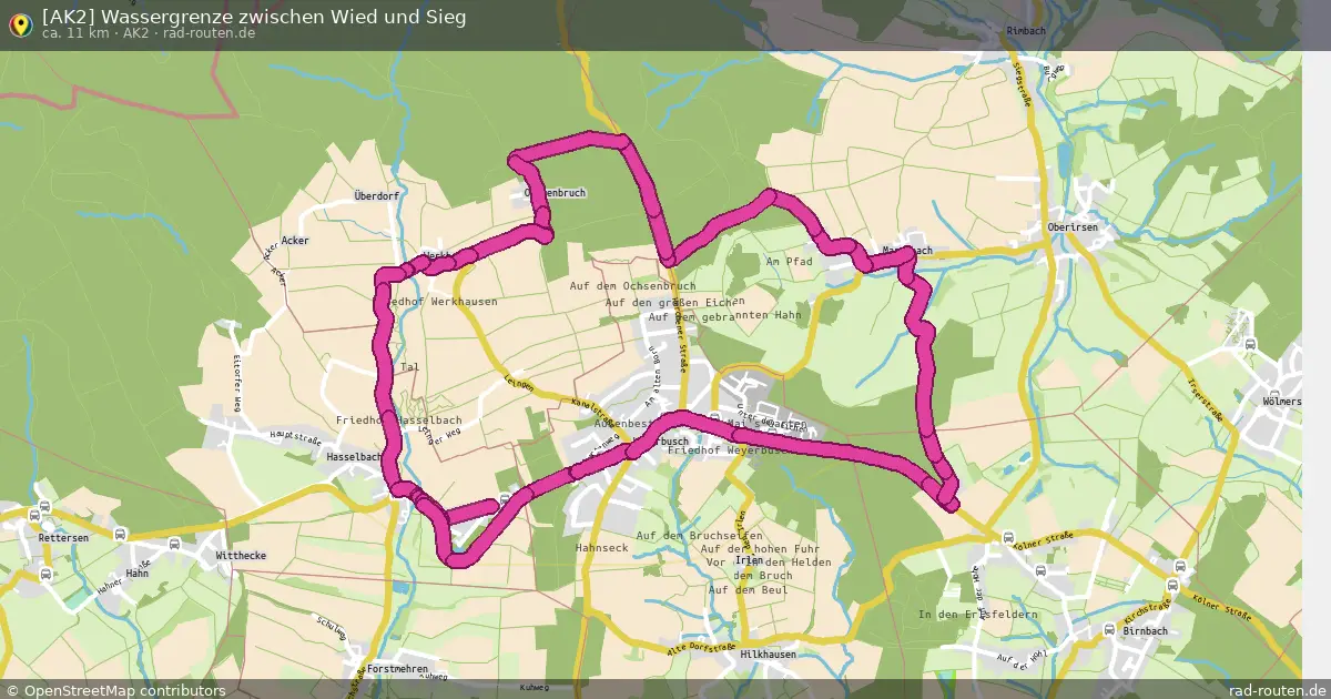 [AK2] Wassergrenze zwischen Wied und Sieg (AK2) – Fernradroute auf Rad-Routen.de