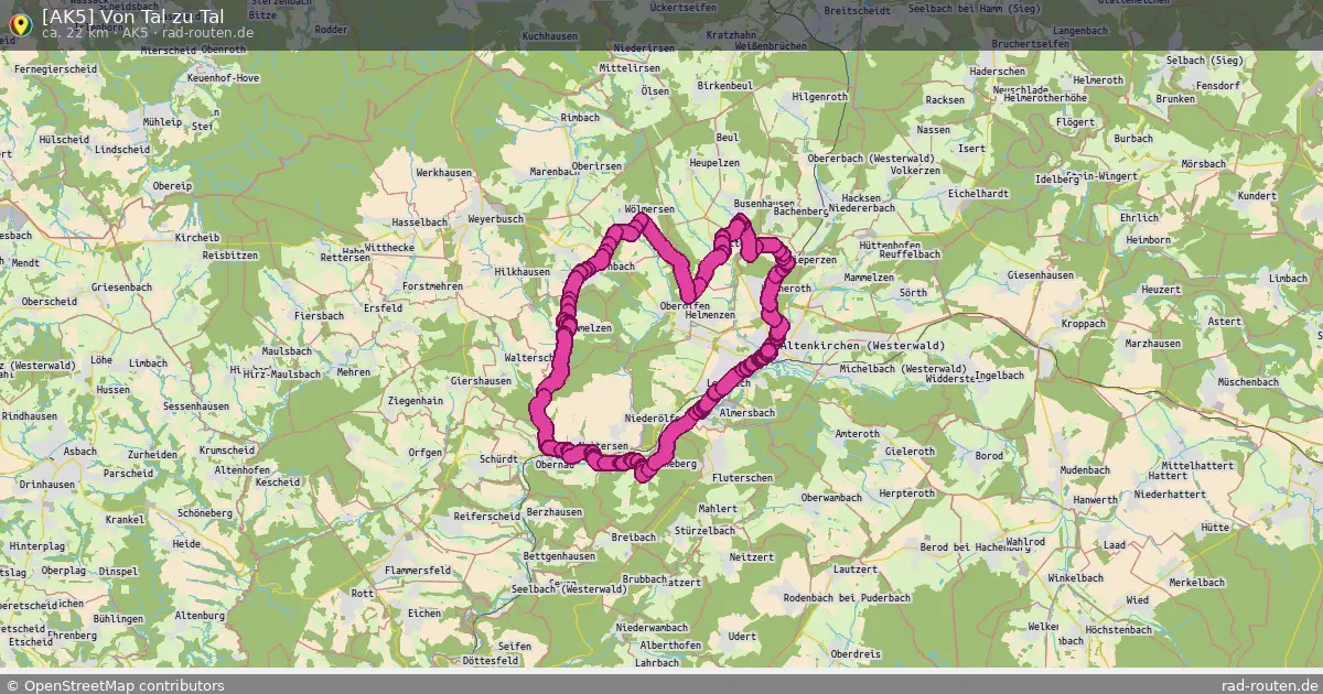 [AK5] Von Tal zu Tal (AK5) – Fernradroute auf Rad-Routen.de