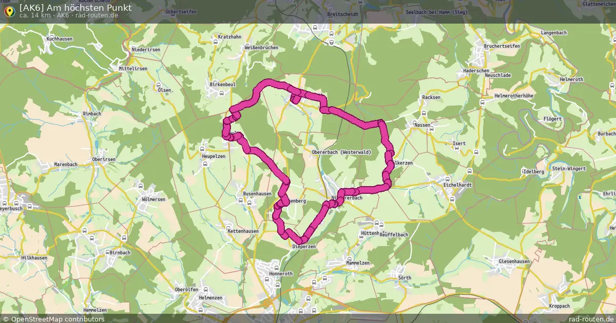 [AK6] Am höchsten Punkt (AK6) – Fernradroute auf Rad-Routen.de