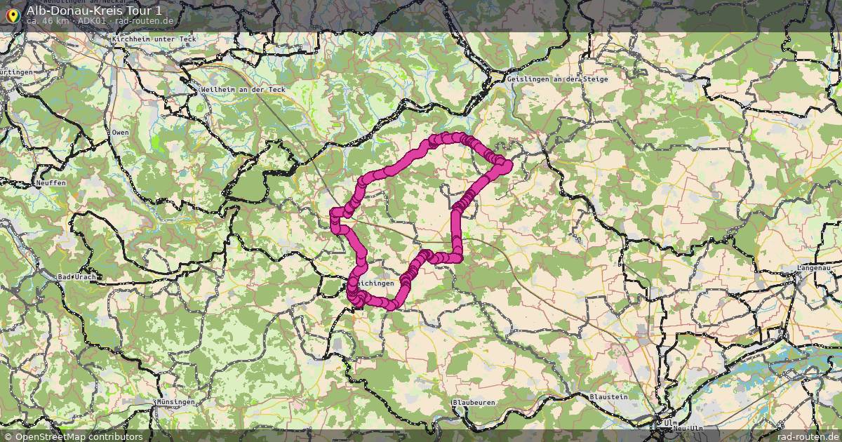Alb-Donau-Kreis Tour 1 (ADK01) – Fernradroute auf Rad-Routen.de
