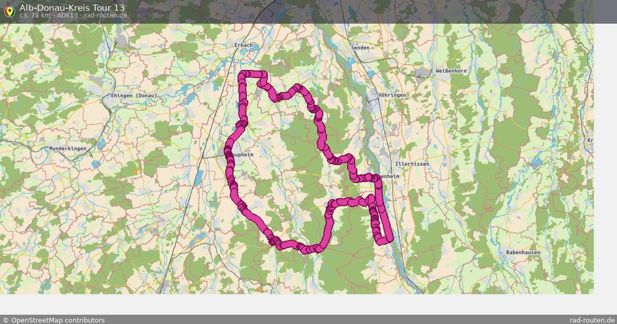 Alb-Donau-Kreis Tour 13 (ADK13) – Fernradroute auf Rad-Routen.de