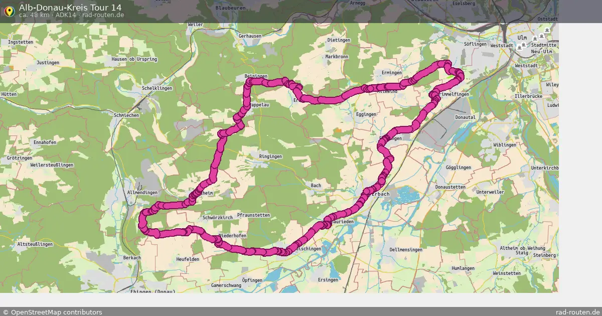 Alb-Donau-Kreis Tour 14 (ADK14) – Fernradroute auf Rad-Routen.de
