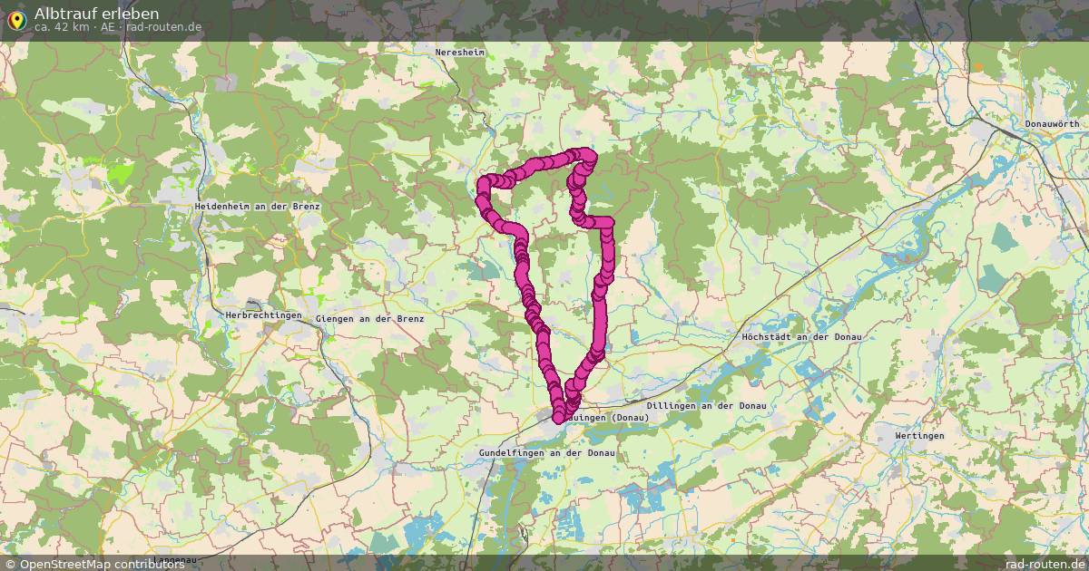 Albtrauf erleben (AE) – Fernradroute auf Rad-Routen.de