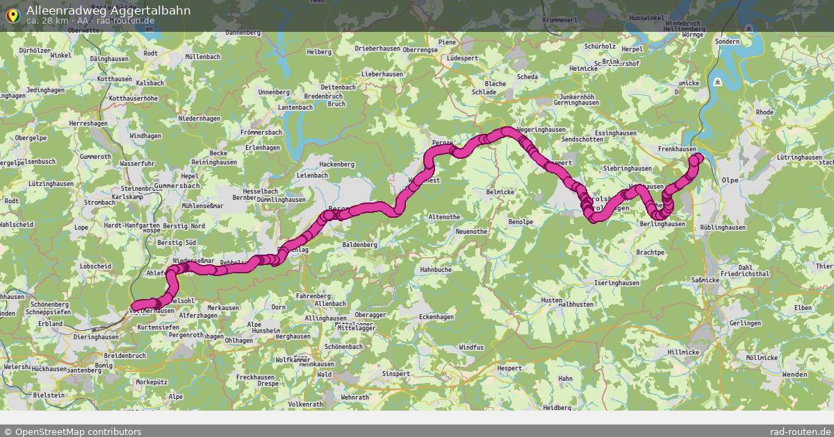 Alleenradweg Aggertalbahn