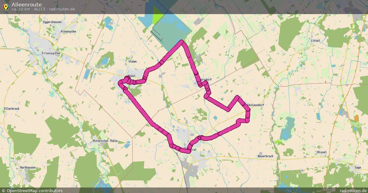 Alleenroute (Allee) – Fernradroute auf Rad-Routen.de