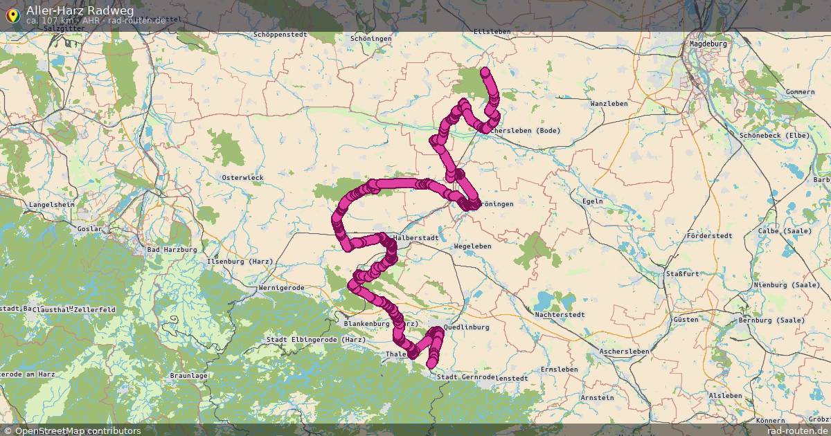 Aller-Harz Radweg (AHR) – Fernradroute auf Rad-Routen.de