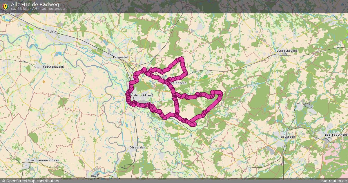 Aller-Heide Radweg (AH) – Fernradroute auf Rad-Routen.de