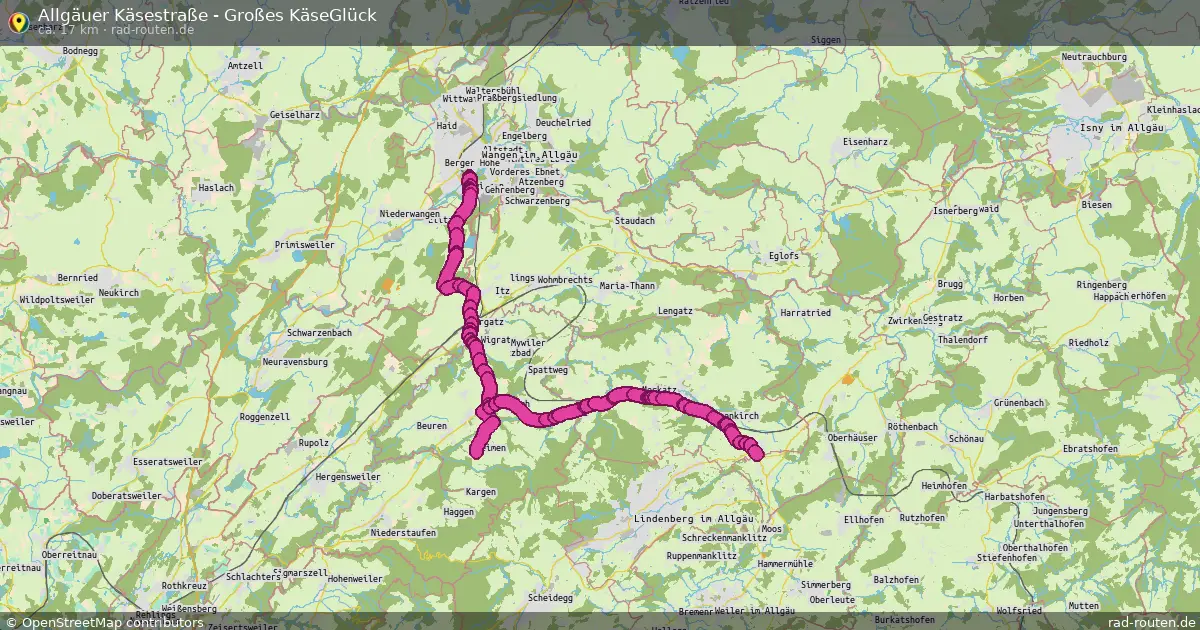 Allgäuer Käsestraße - Großes KäseGlück – Fernradroute auf Rad-Routen.de