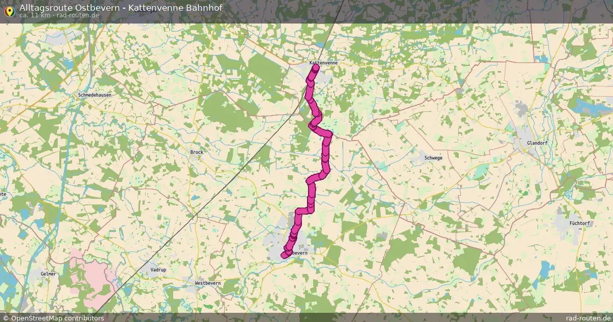 Alltagsroute Ostbevern - Kattenvenne Bahnhof – Fernradroute auf Rad-Routen.de