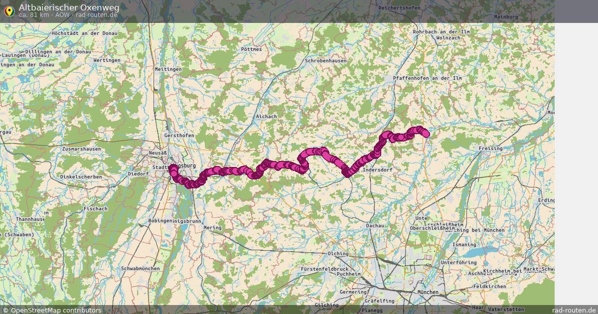 Altbaierischer Oxenweg (AOw) – Fernradroute auf Rad-Routen.de