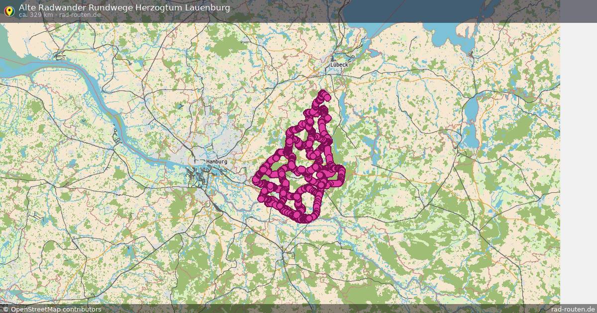 Alte Radwander Rundwege Herzogtum Lauenburg – Fernradroute auf Rad-Routen.de