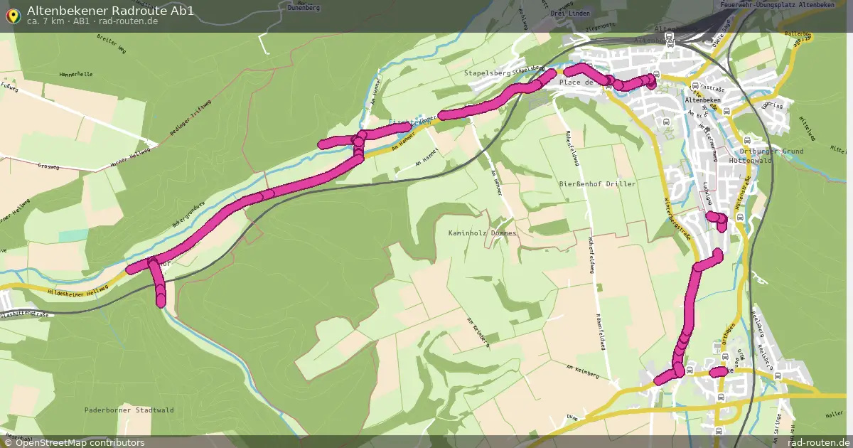 Altenbekener Radroute Ab1 (Ab1) – Fernradroute auf Rad-Routen.de