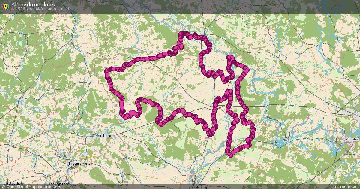 Altmarkrundkurs (AKR) – Fernradroute auf Rad-Routen.de