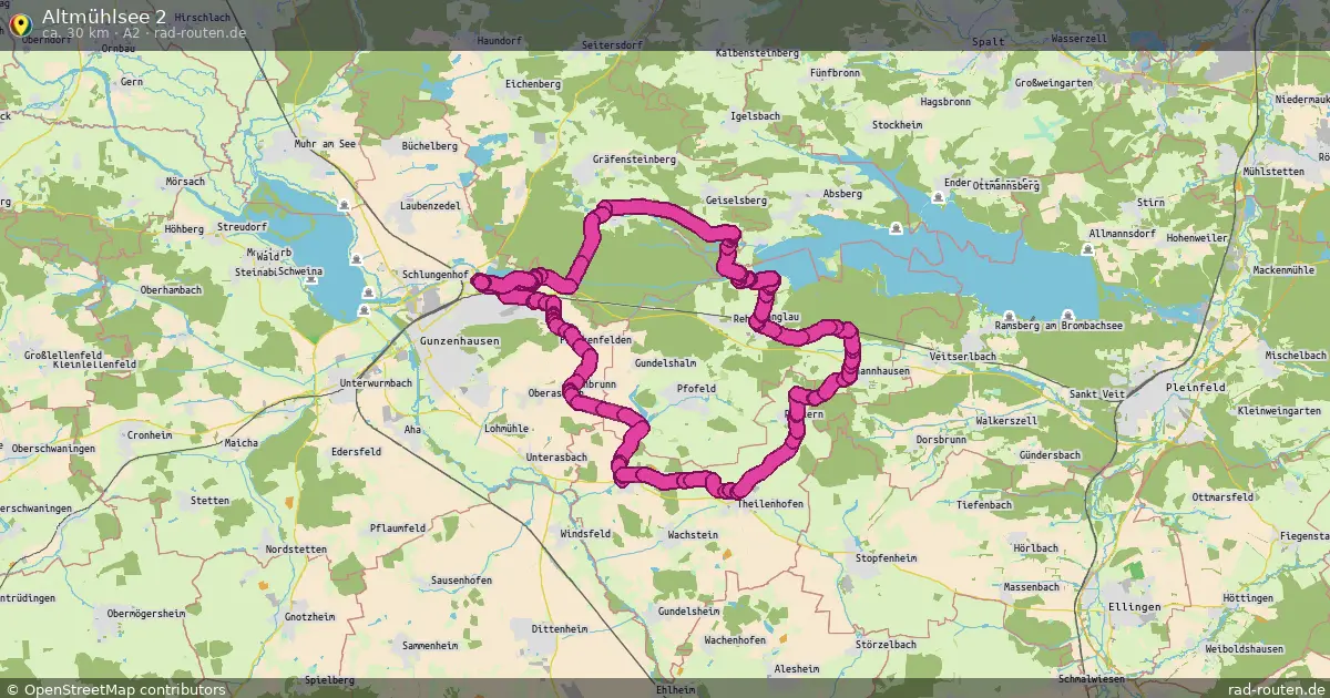 Altmühlsee 2 (A2) – Fernradroute auf Rad-Routen.de