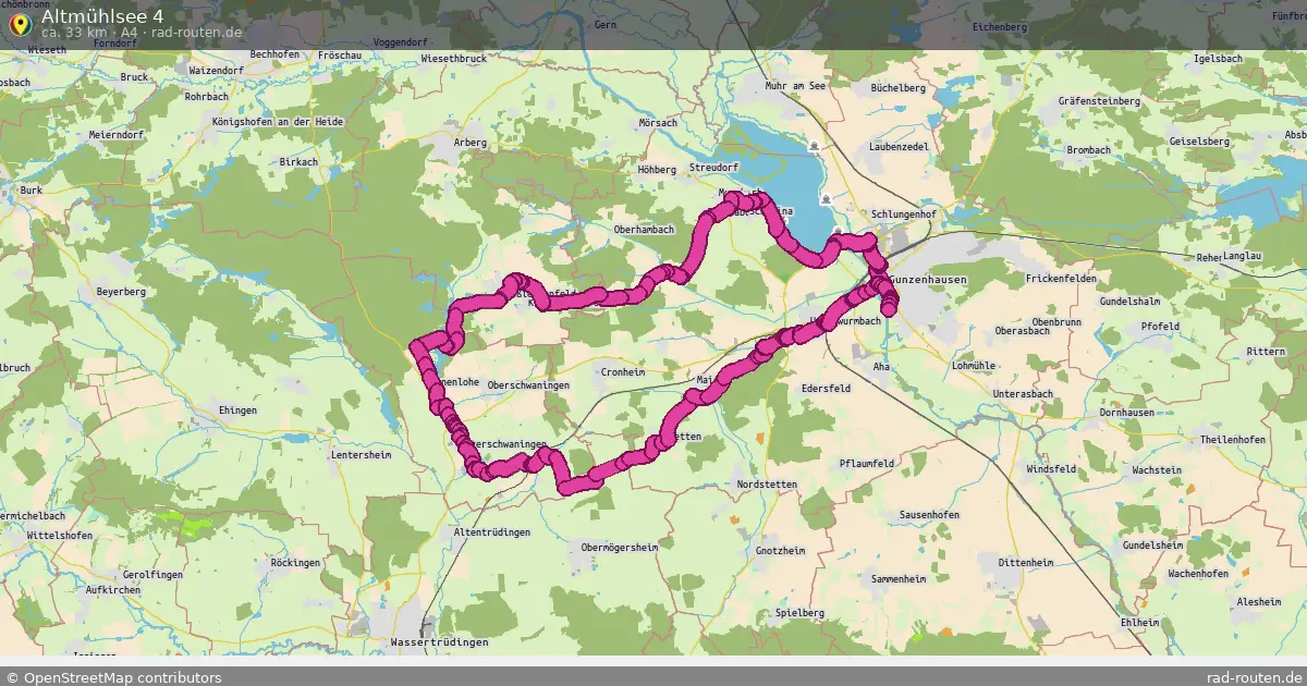Altmühlsee 4 (A4) – Fernradroute auf Rad-Routen.de