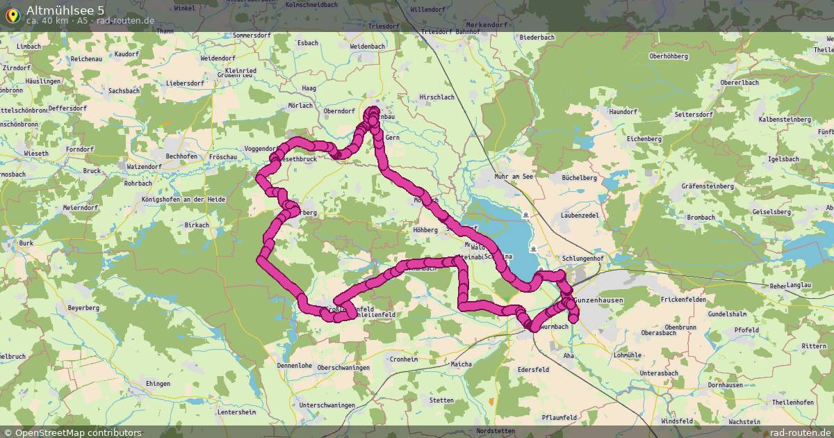Altmühlsee 5 (A5) – Fernradroute auf Rad-Routen.de