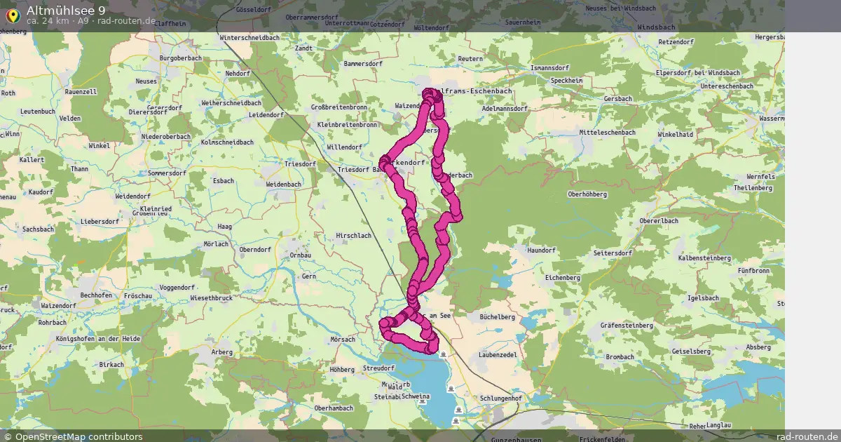 Altmühlsee 9 (A9) – Fernradroute auf Rad-Routen.de
