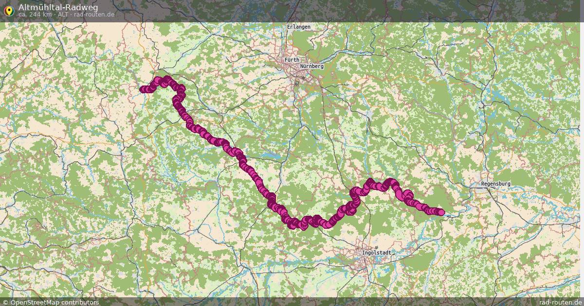 Altmühltal-Radweg (Alt) – Fernradroute auf Rad-Routen.de