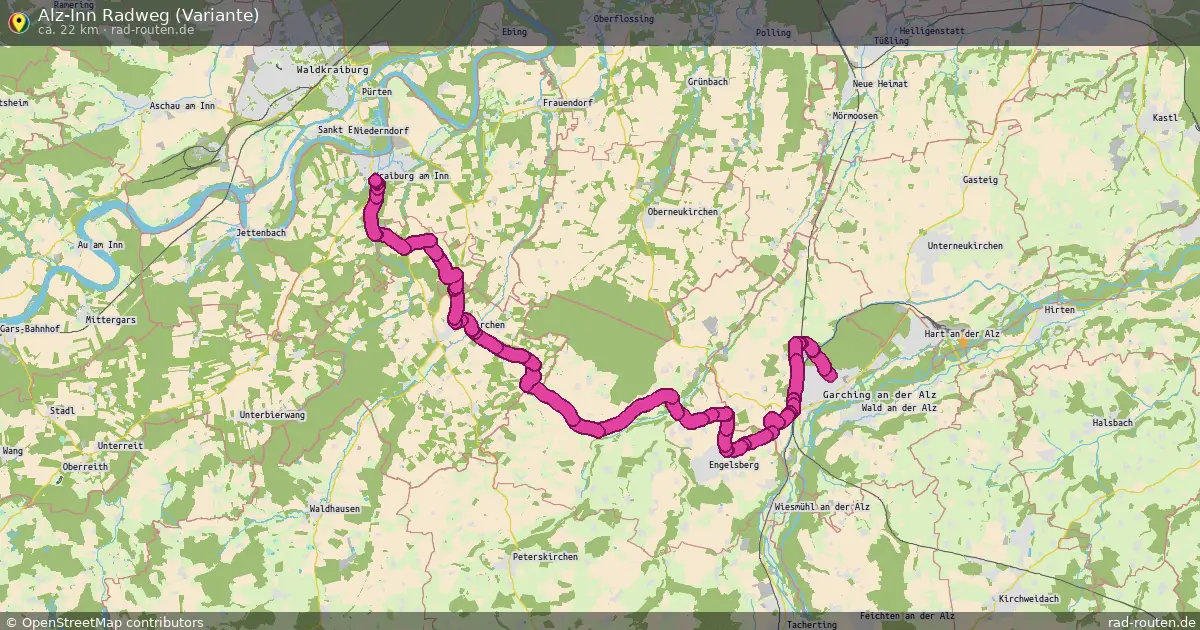 Alz-Inn Radweg (Variante) – Fernradroute auf Rad-Routen.de