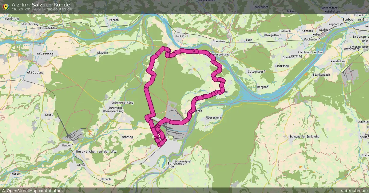 Alz-Inn-Salzach-Runde (AISR) – Fernradroute auf Rad-Routen.de