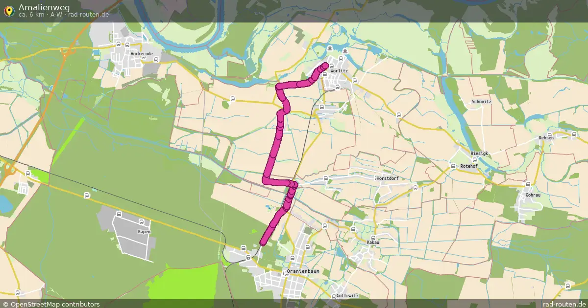 Amalienweg (A-W) – Fernradroute auf Rad-Routen.de