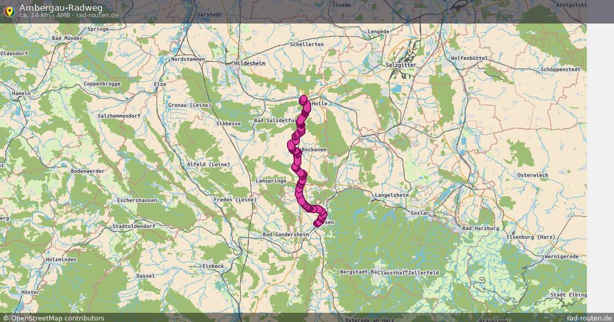 Ambergau-Radweg (AMB) – Fernradroute auf Rad-Routen.de