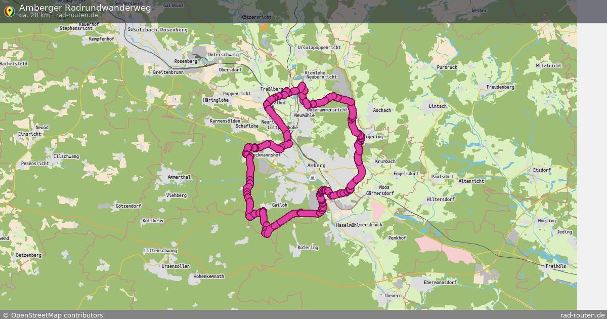 Amberger Radrundwanderweg – Fernradroute auf Rad-Routen.de