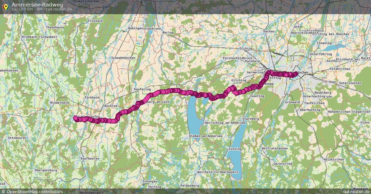 Ammersee-Radweg (Am) – Fernradroute auf Rad-Routen.de